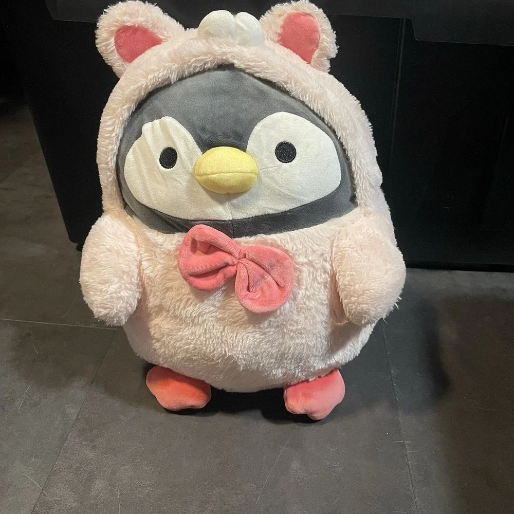 New Penguin in Pink Bow and Bear Suit 15