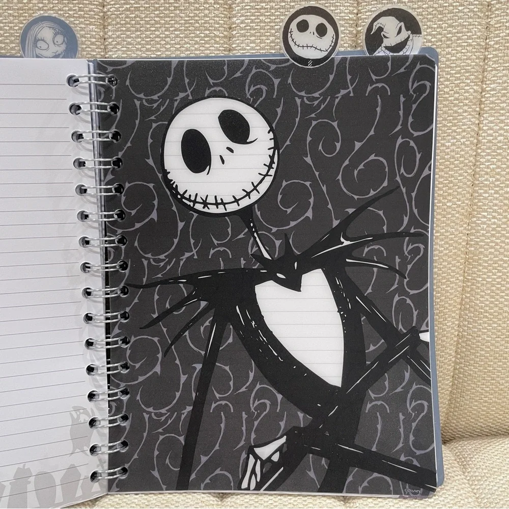 NEW Disney Nightmare Before Christmas Jack Sally Spiral‎ Notebook with Dividers