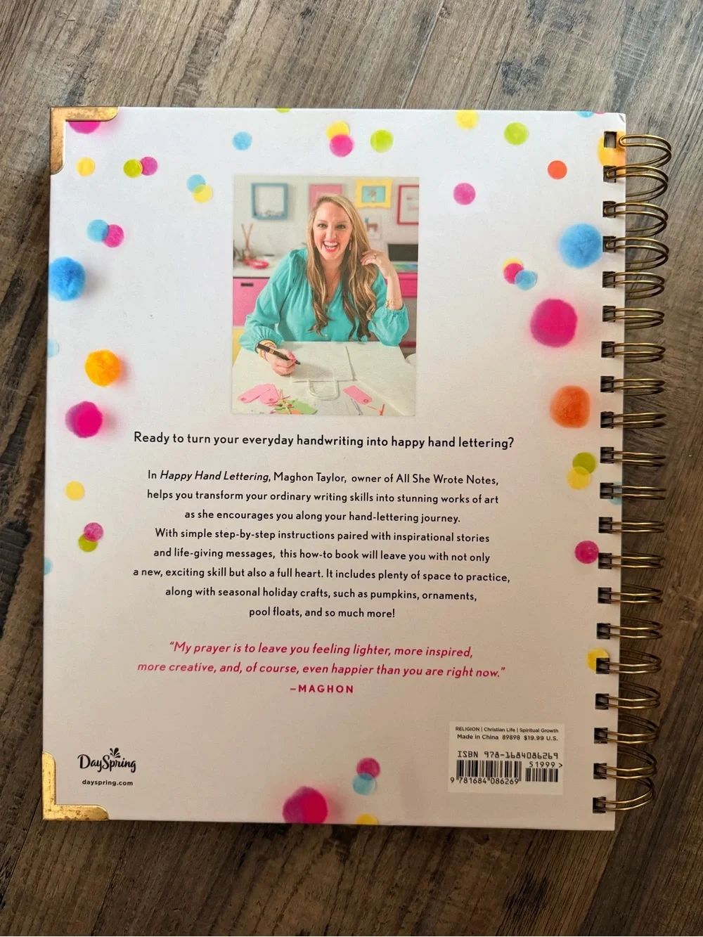 🌈 NWT Happy Hand Lettering Spiral Workbook