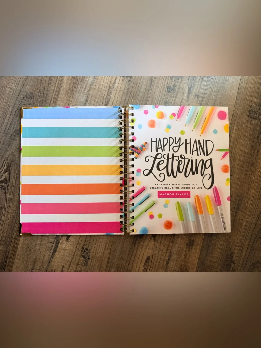 🌈 NWT Happy Hand Lettering Spiral Workbook