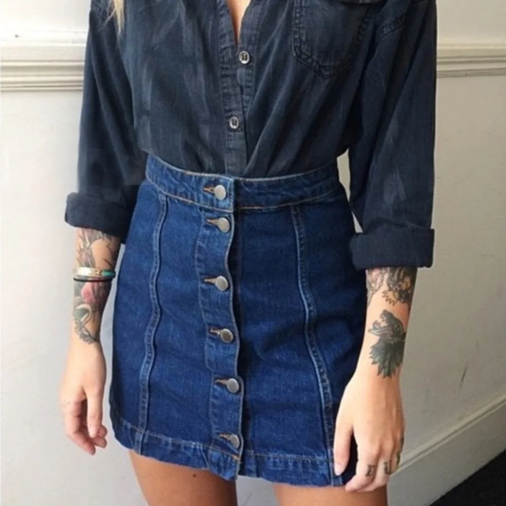 Topshop blue denim