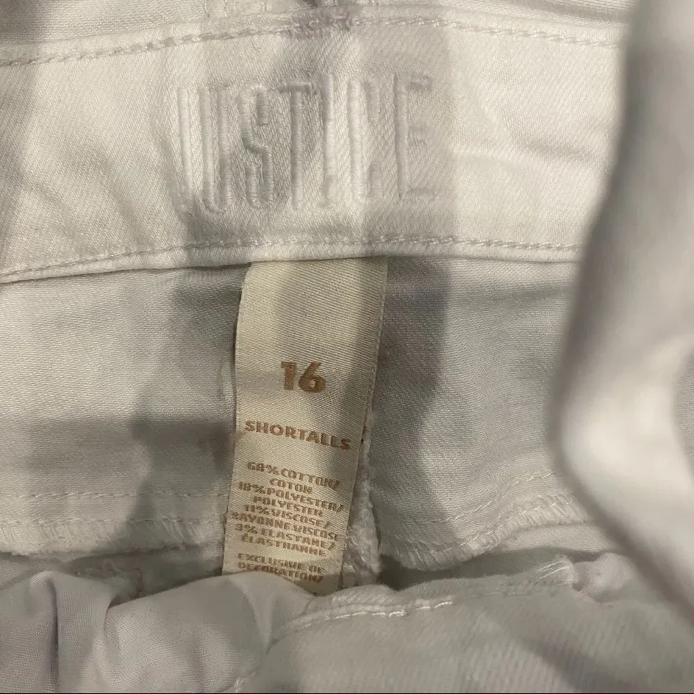 Justice girls white