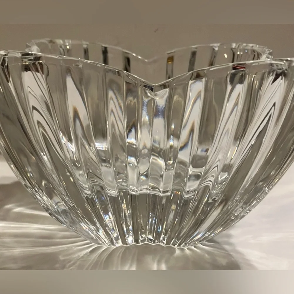 Vintage Crystal Glassware Mikasa Lydia Tulip Dish Elegant Home Decor Clear Glass