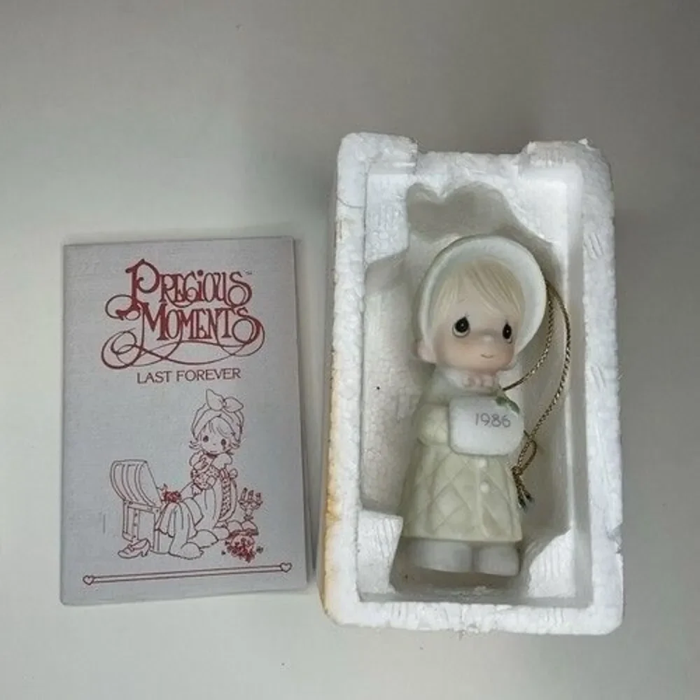 VTG 86s NWB Precious‎ Moments Christmas Ornament Wishing You A Cozy Christmas 3