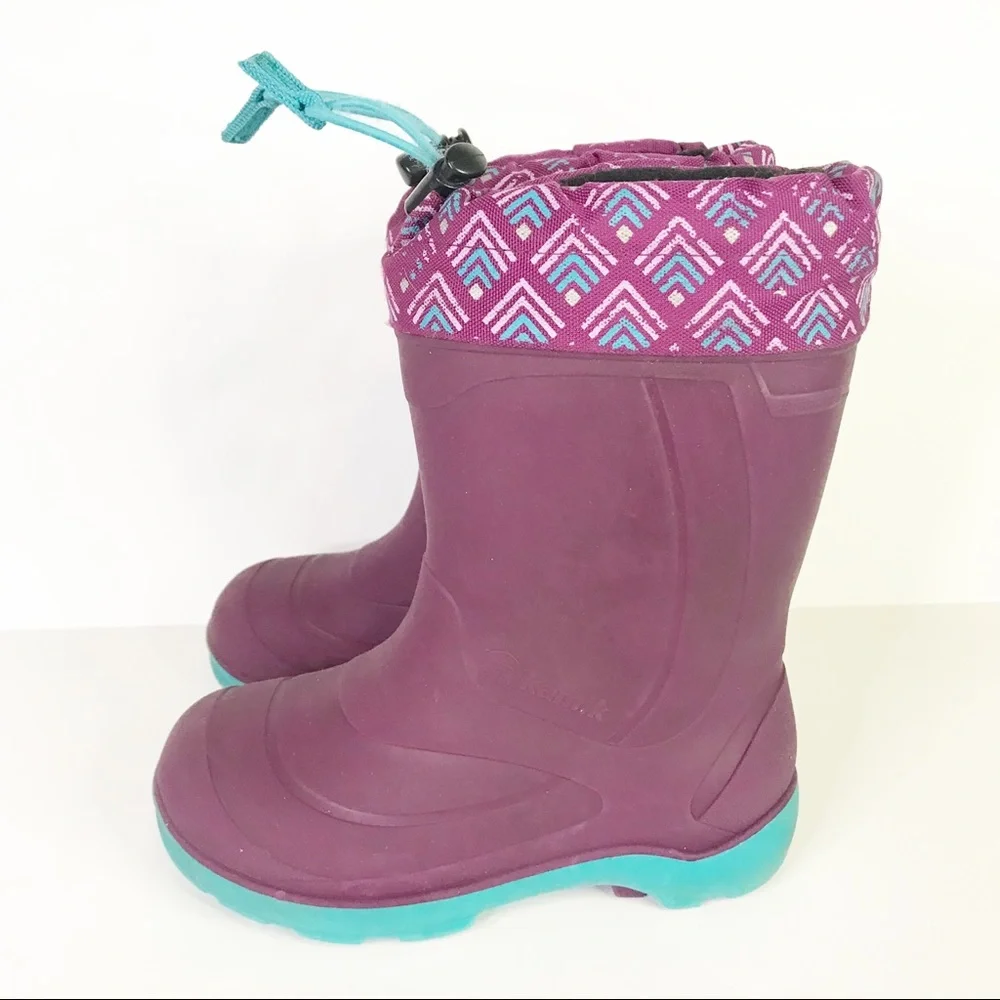KAMIK Purple Rubber Rain Snow Winter Boots Childrens 12