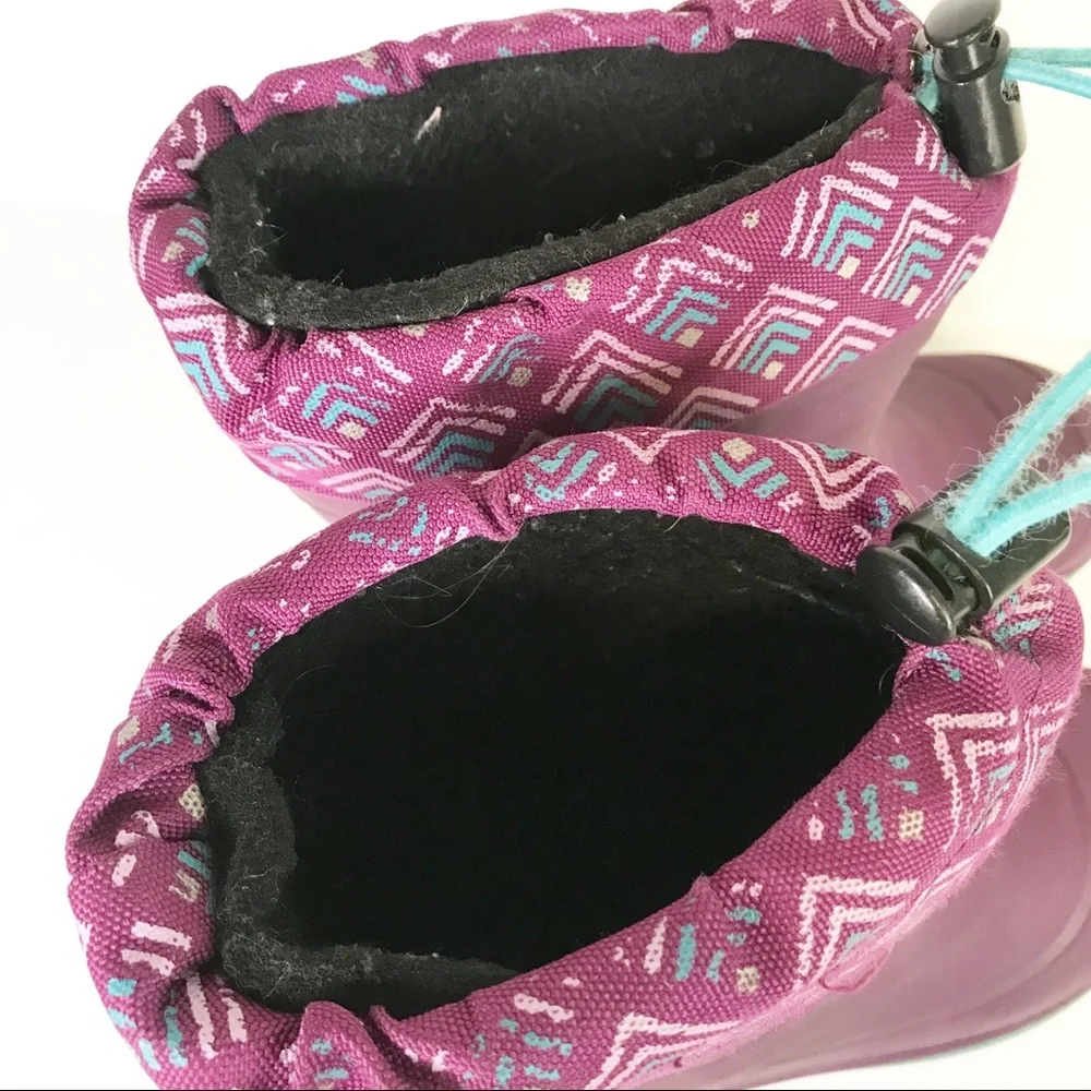 KAMIK Purple Rubber Rain Snow Winter Boots Childrens 12