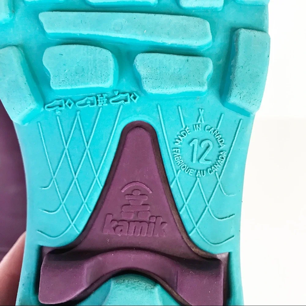 KAMIK Purple Rubber Rain Snow Winter Boots Childrens 12