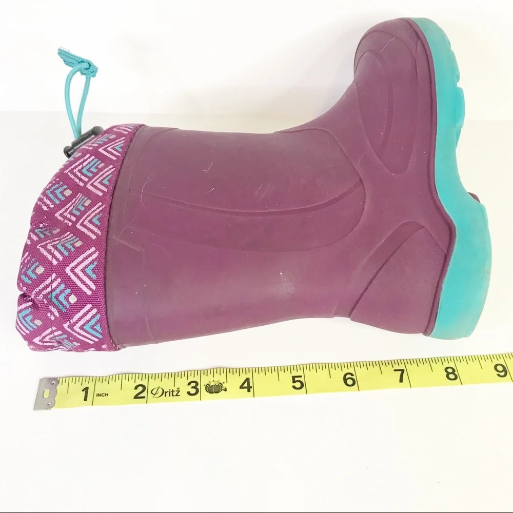 KAMIK Purple Rubber Rain Snow Winter Boots Childrens 12