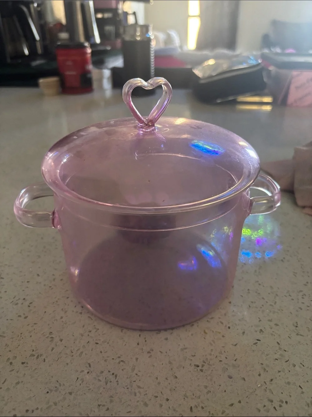 Pink Heart-Top Mini Cooking Pot