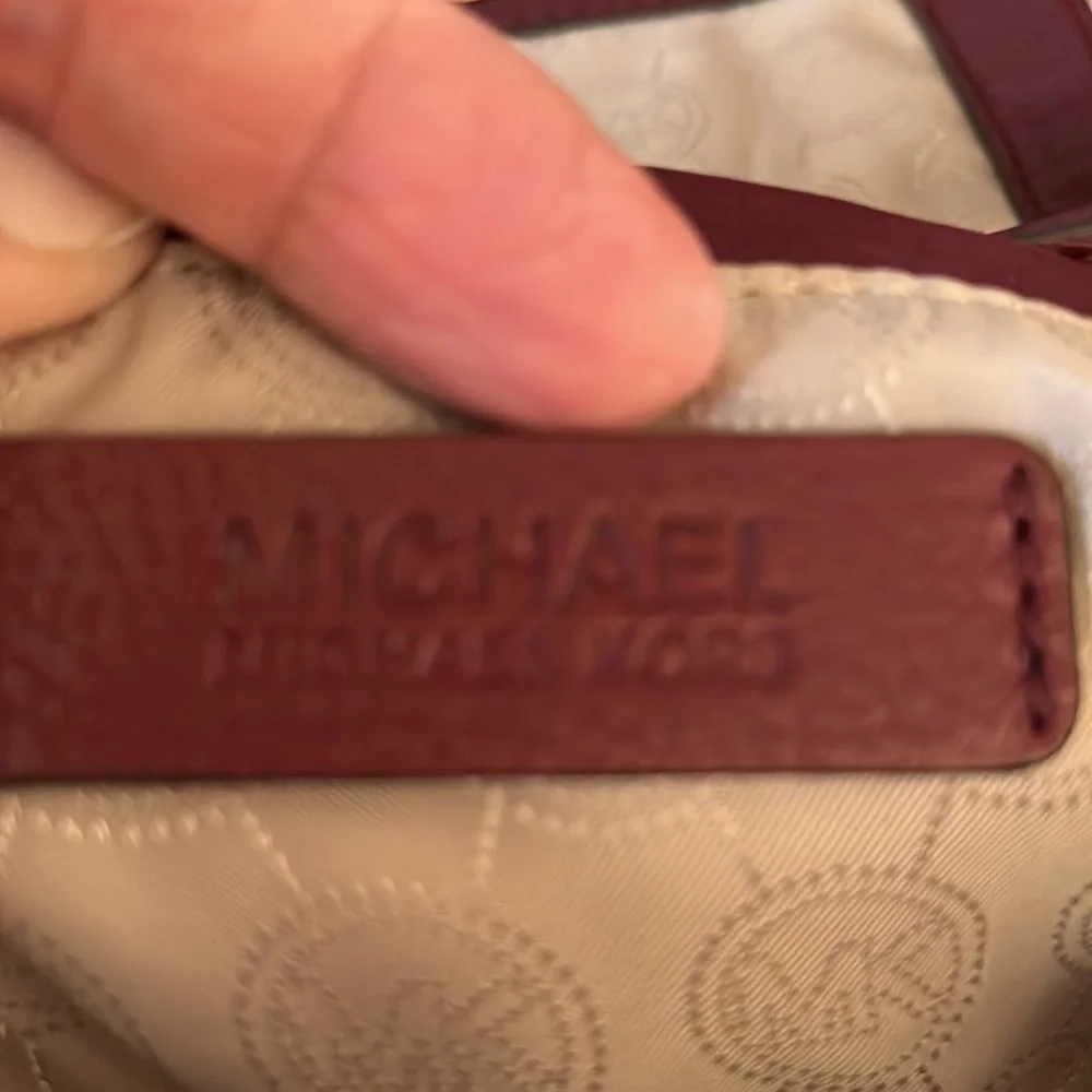 Michael Kors Vintage mini bag burgundy Crossbody bag heavy goldtone hardware