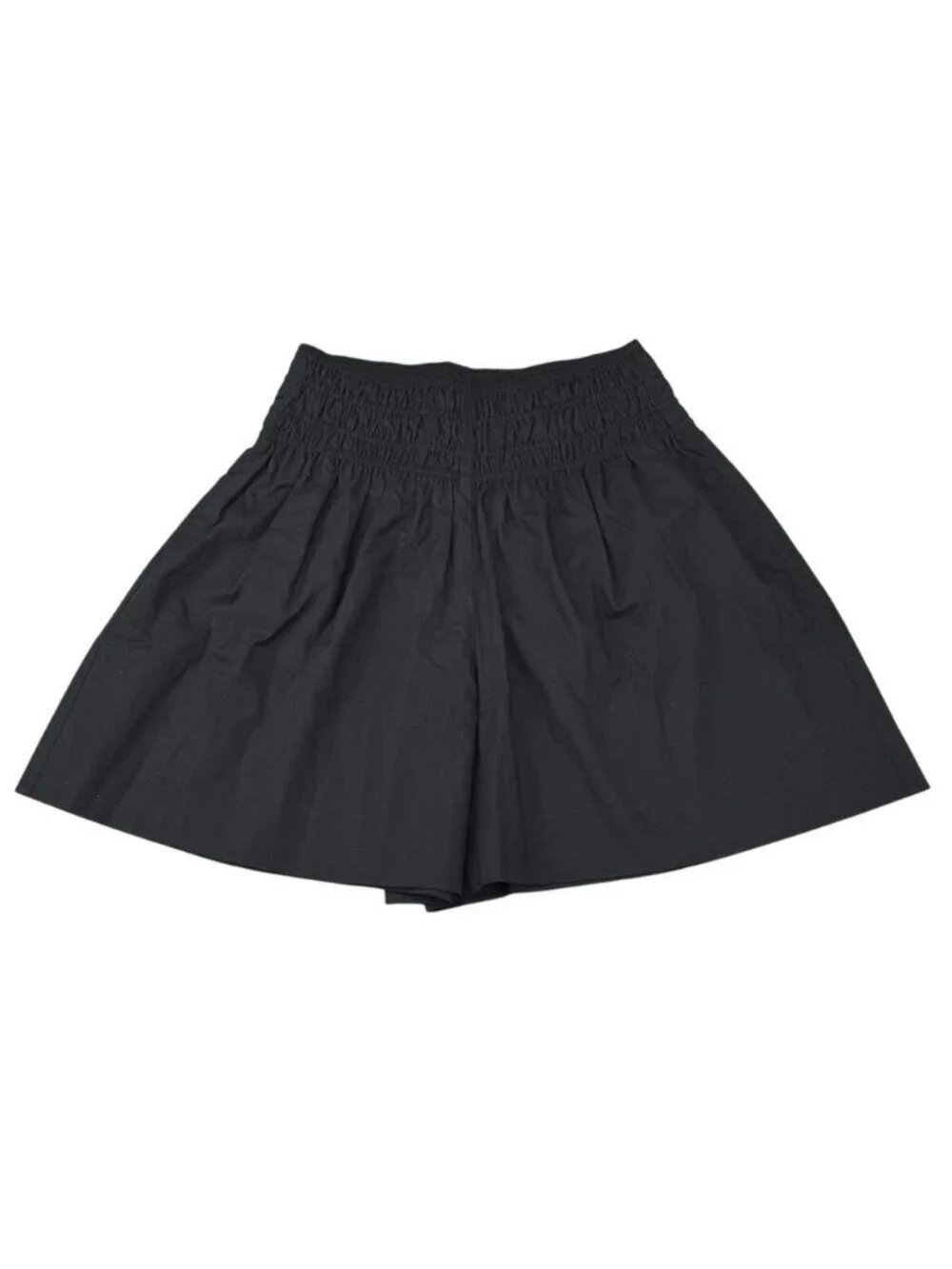 Vince Smocked Cotton Short Black