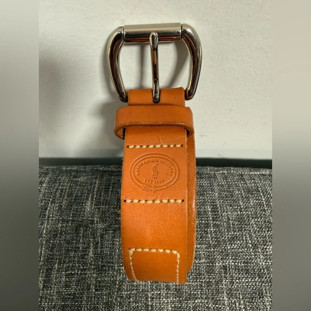 Ralph Lauren Brown Genuine Leather Belt, Size 38/40 Waist, Excellent Condition