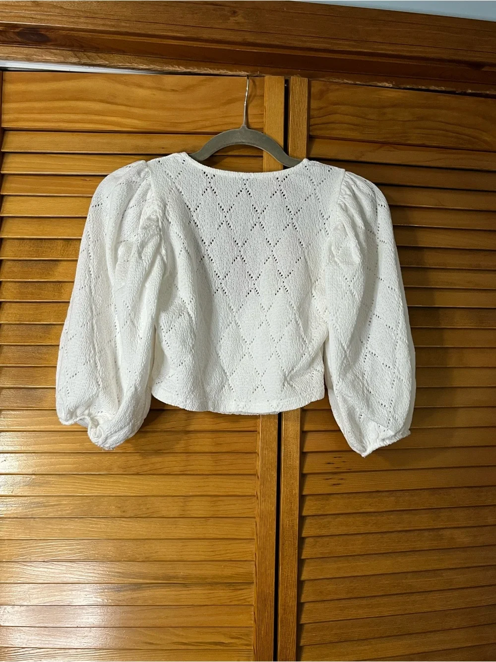 Zara cropped eyelet