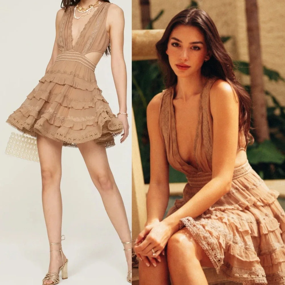 Rococo Sand Tessa Mini Dress Large Ruffle Tiered