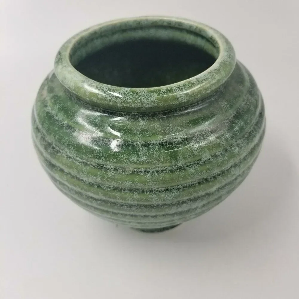 Hull Art Pottery Vintage Hull Beehive Planter 418 Urn Vase Green USA