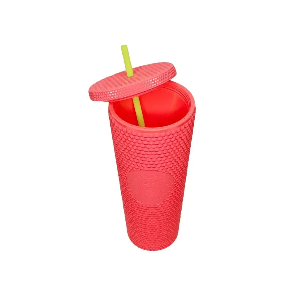 Starbucks Dragon Fruit Studded‎ Pink Tumbler Cup 24 oz Venti Brand New