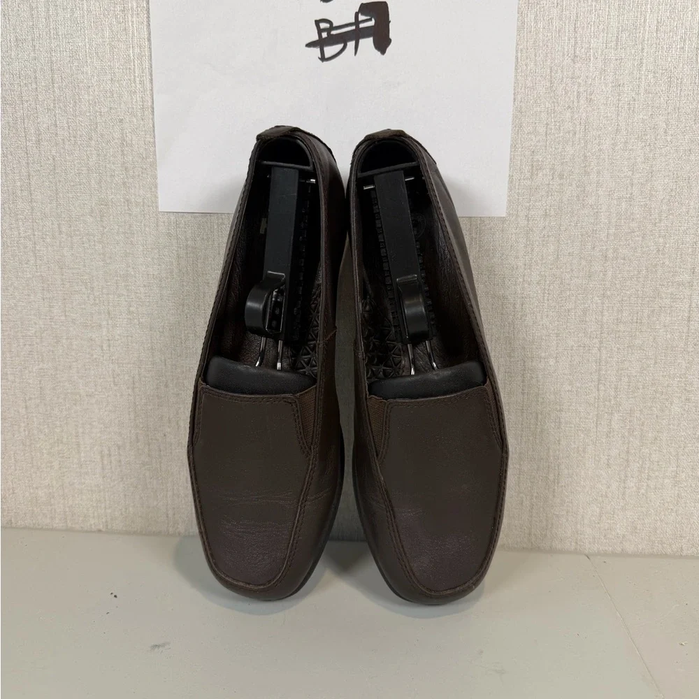 Hush Puppies Womens Heaven Loafers H55541 Leather‎ Slip On Brown Size 7.5M
