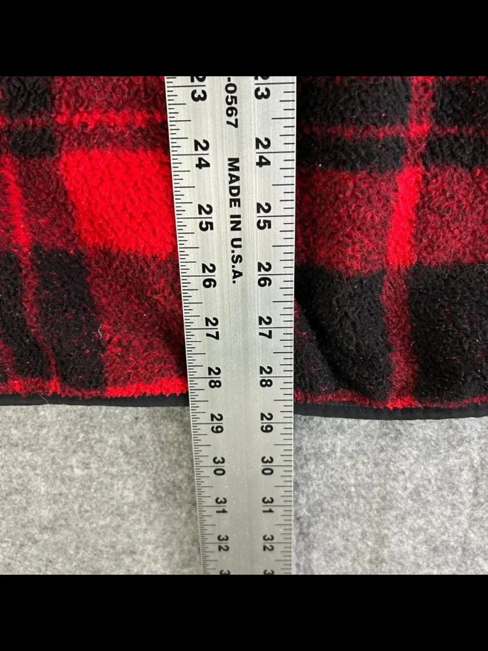 The North Face Gordon Lyons 1/4 Zip Mens XL Red Black Buffaloe Plaid Fleece