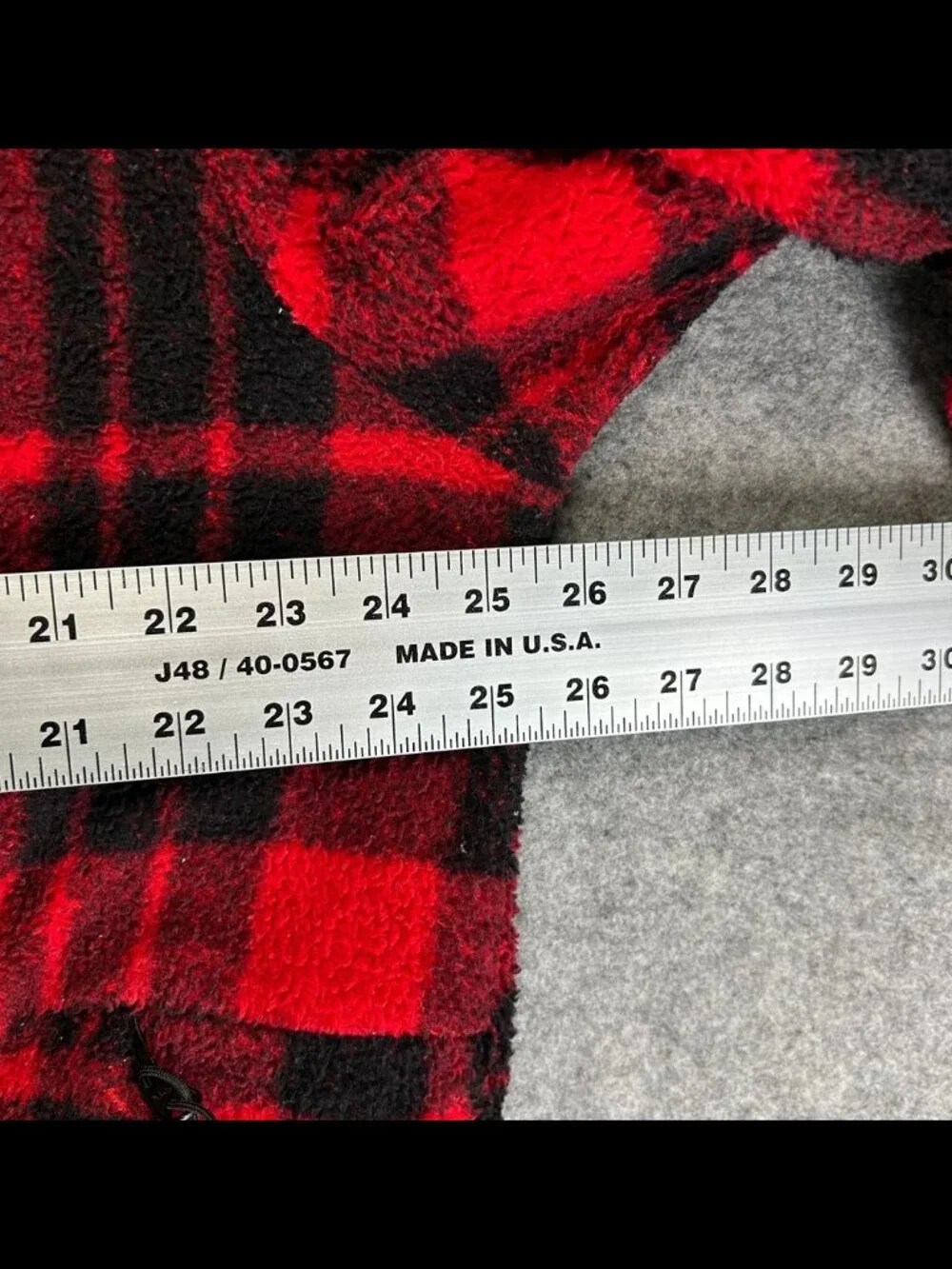 The North Face Gordon Lyons 1/4 Zip Mens XL Red Black Buffaloe Plaid Fleece