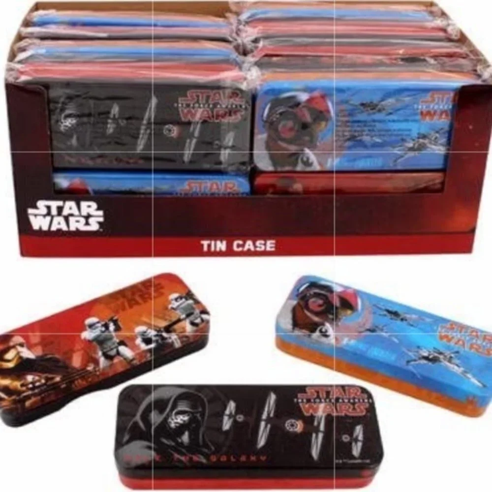 Star Wars 3 Tin Cases Episode 7 The Force Awakens Storage Metal  3 Pack