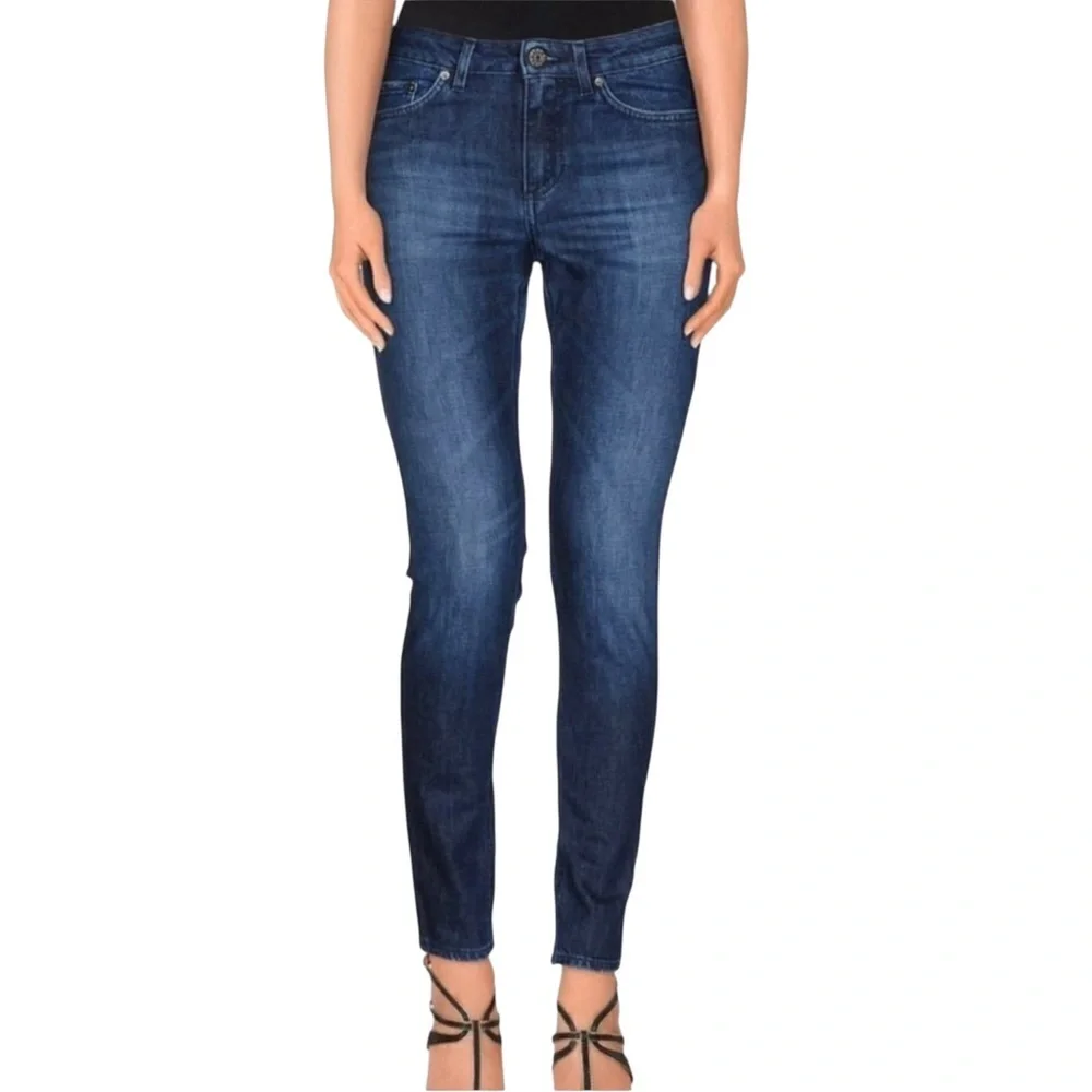 Acne BNWT Kex Soft Raw Skinny Stretchmed Wash Blue Jeans Size 25