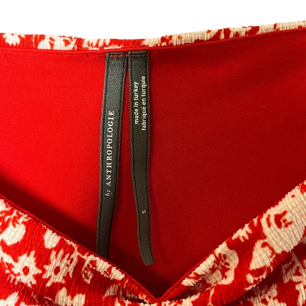 Anthropologie red floral
