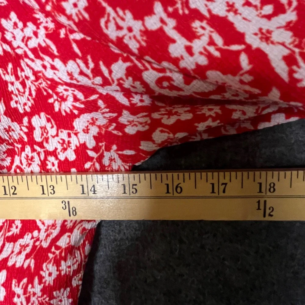 Anthropologie red floral