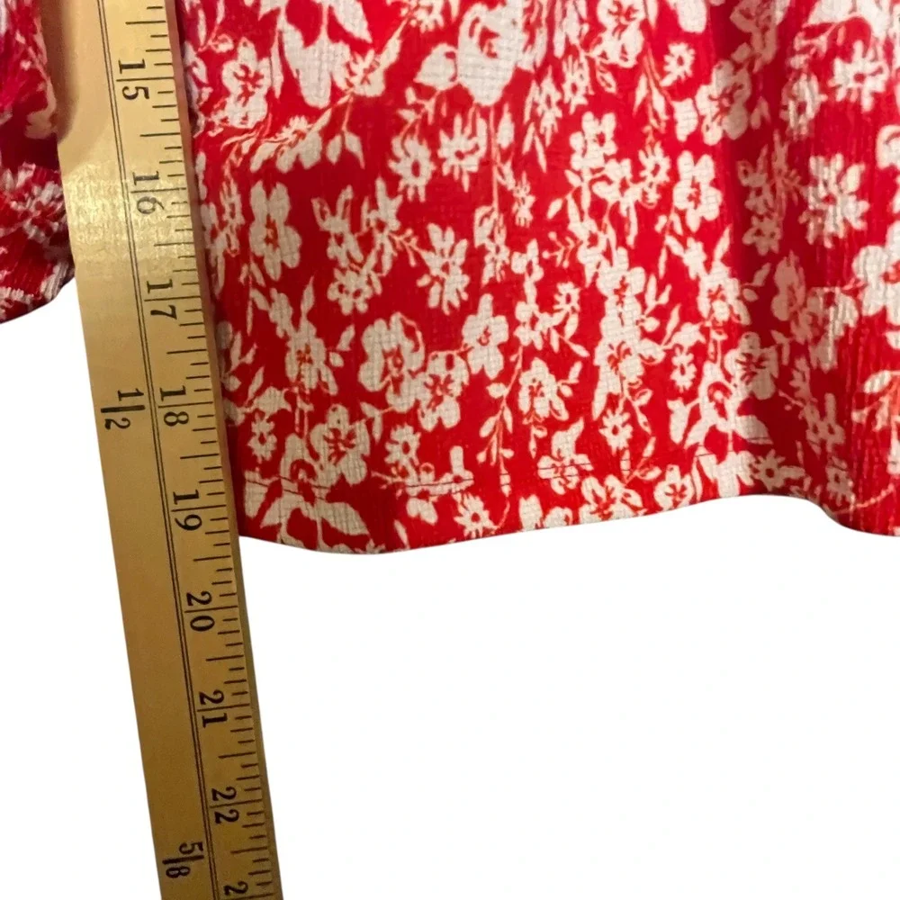 Anthropologie red floral