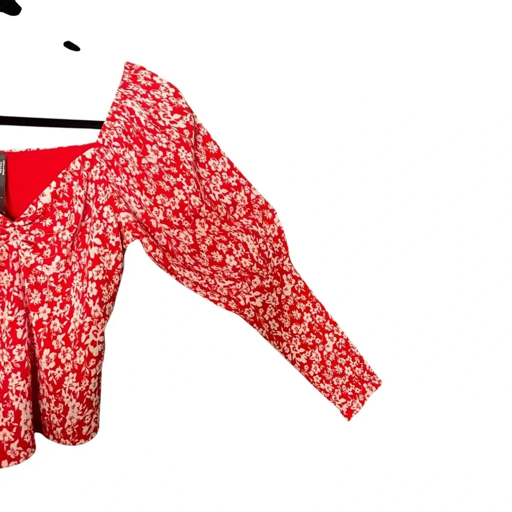 Anthropologie red floral