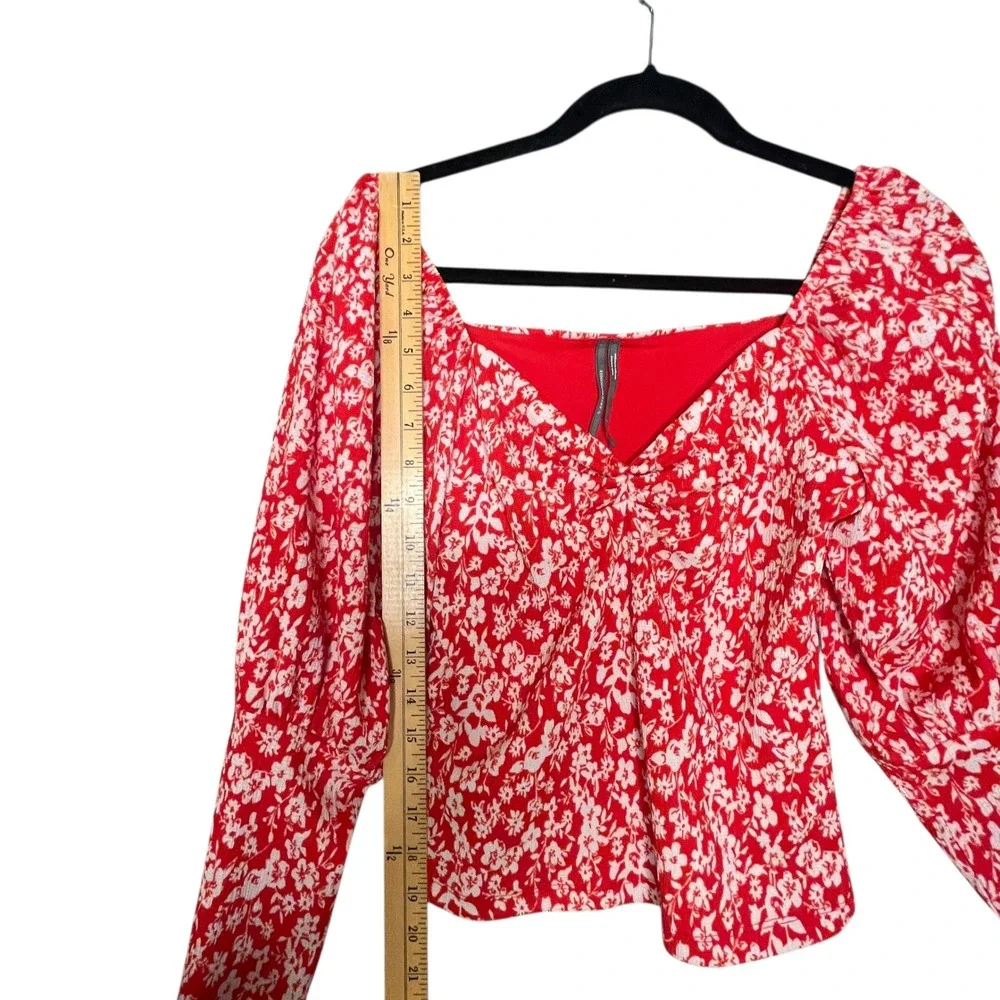 Anthropologie red floral