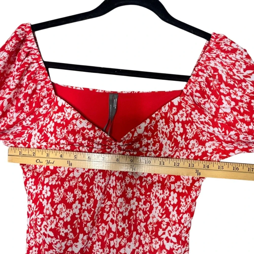 Anthropologie red floral