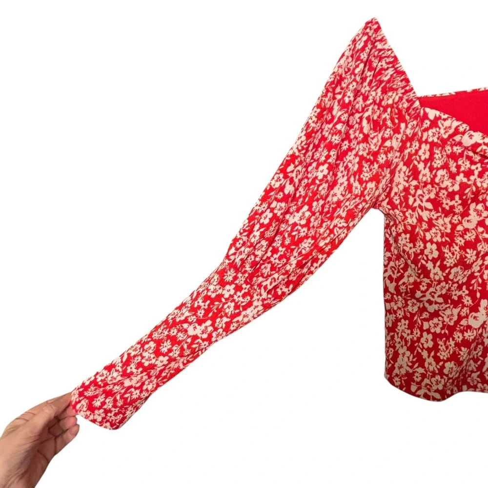 Anthropologie red floral