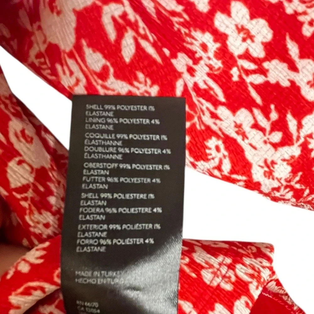 Anthropologie red floral