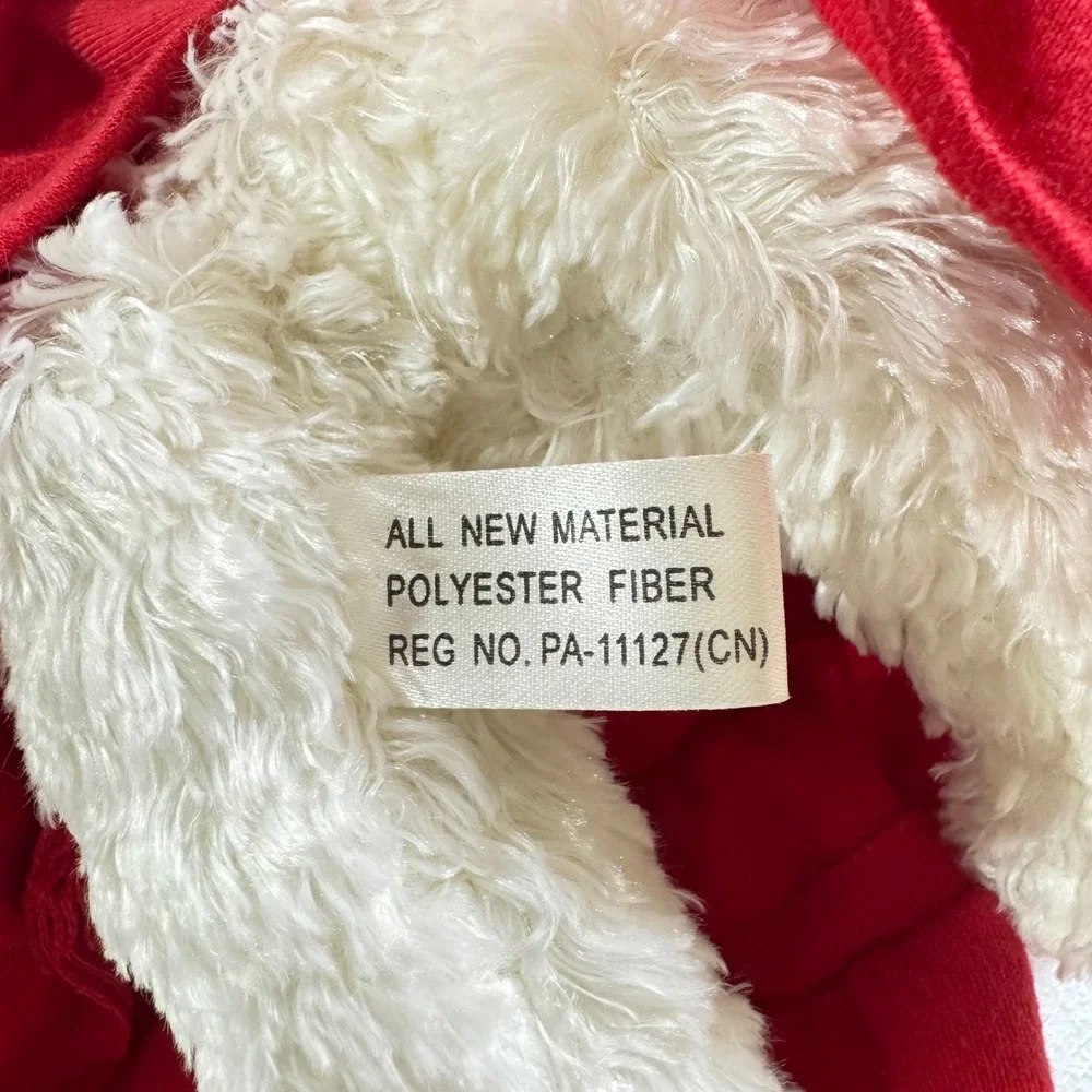 OPI White Teddy Bear Plush Red Ruffled Dress Logo Foot‎ Collectible 9 inch