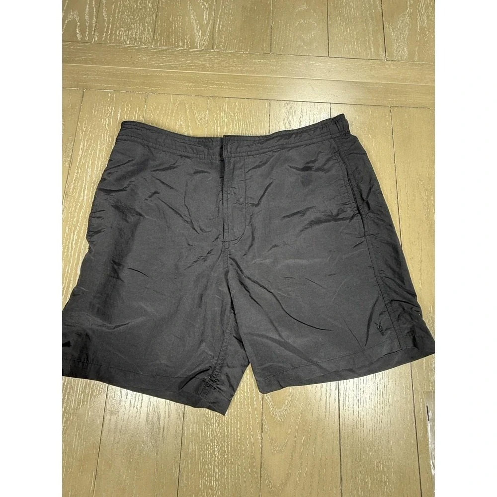 AllSaints Swim Trunks Shorts‎ Mens Small Black Warren Mesh Lined Elastic Waist