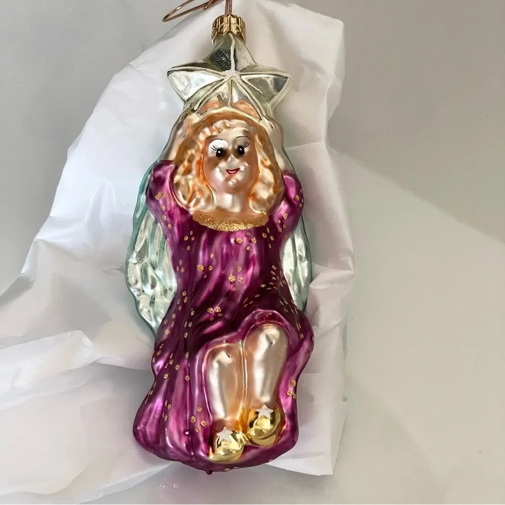 Angel Hanging on a Star Ornament by Christopher Radko