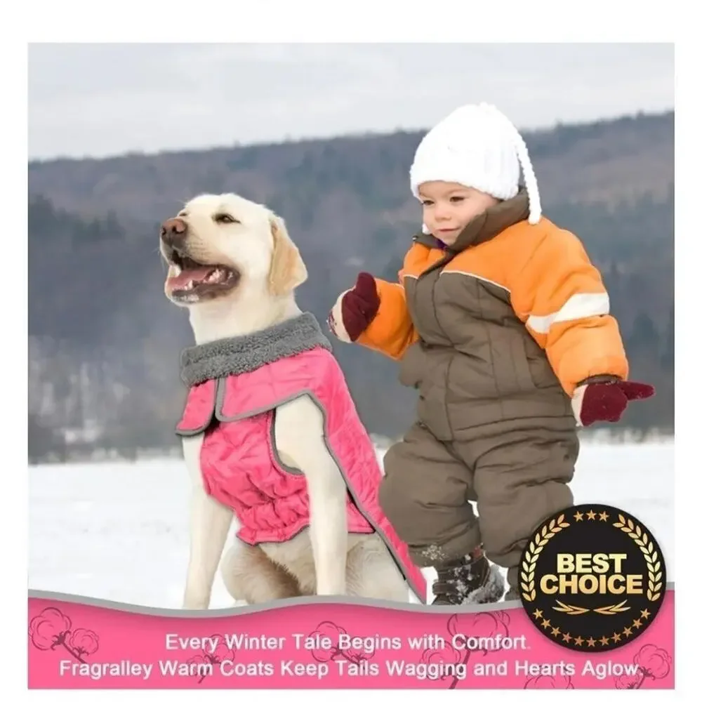 Fragralley Waterproof Windproof Winter Coat for Dogs, Reflective Cold Weather Ja