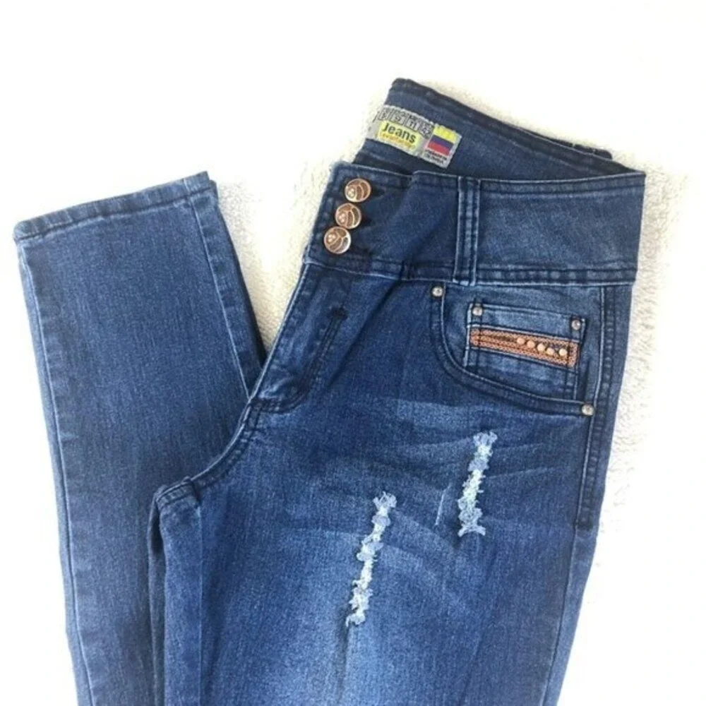 Ephi Jeans Women's Jeans Butt Lifter Technology Embellished Jeans High Waist 31