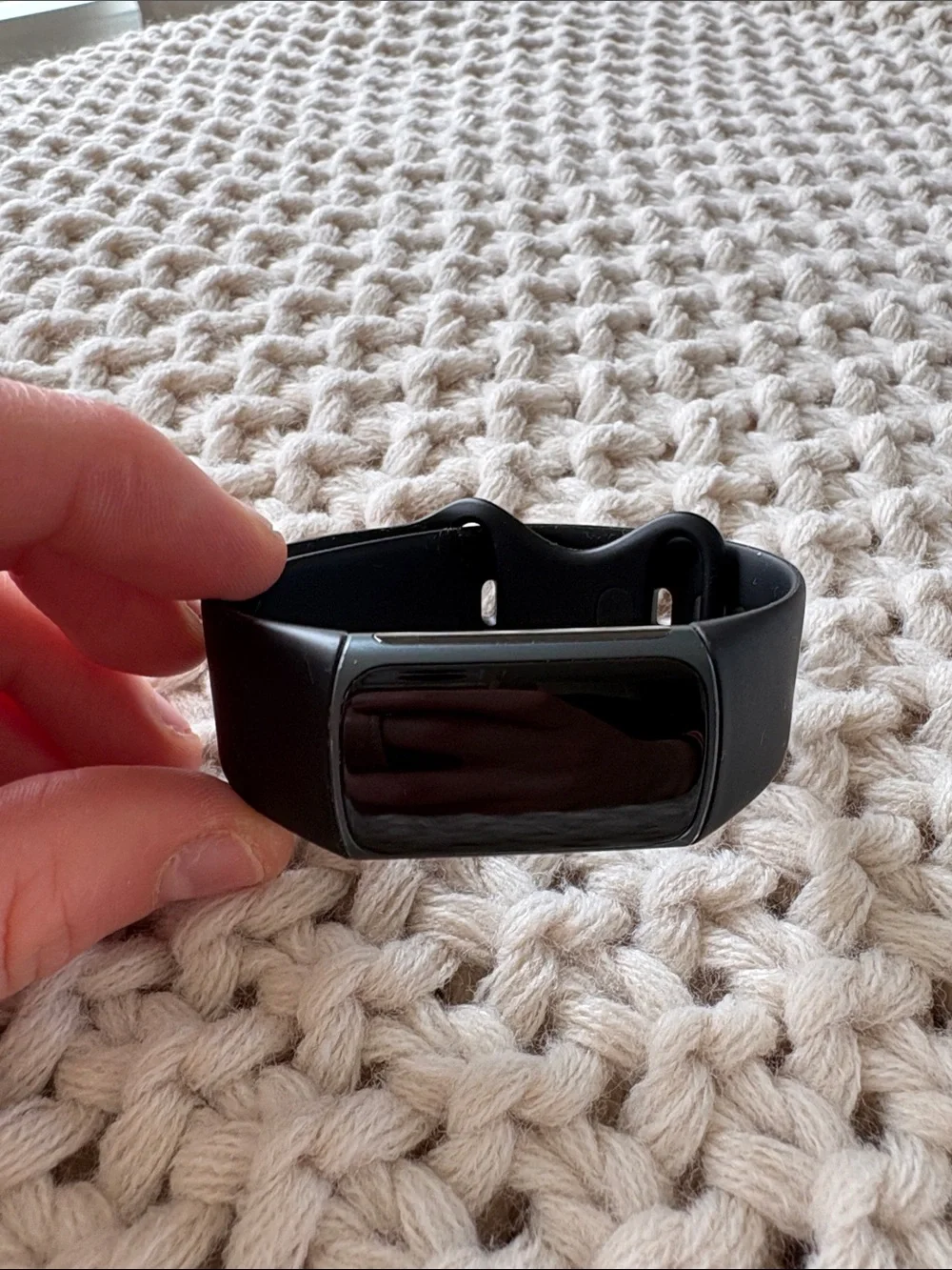 fitbit Black Silicone Fitness Tracker Band