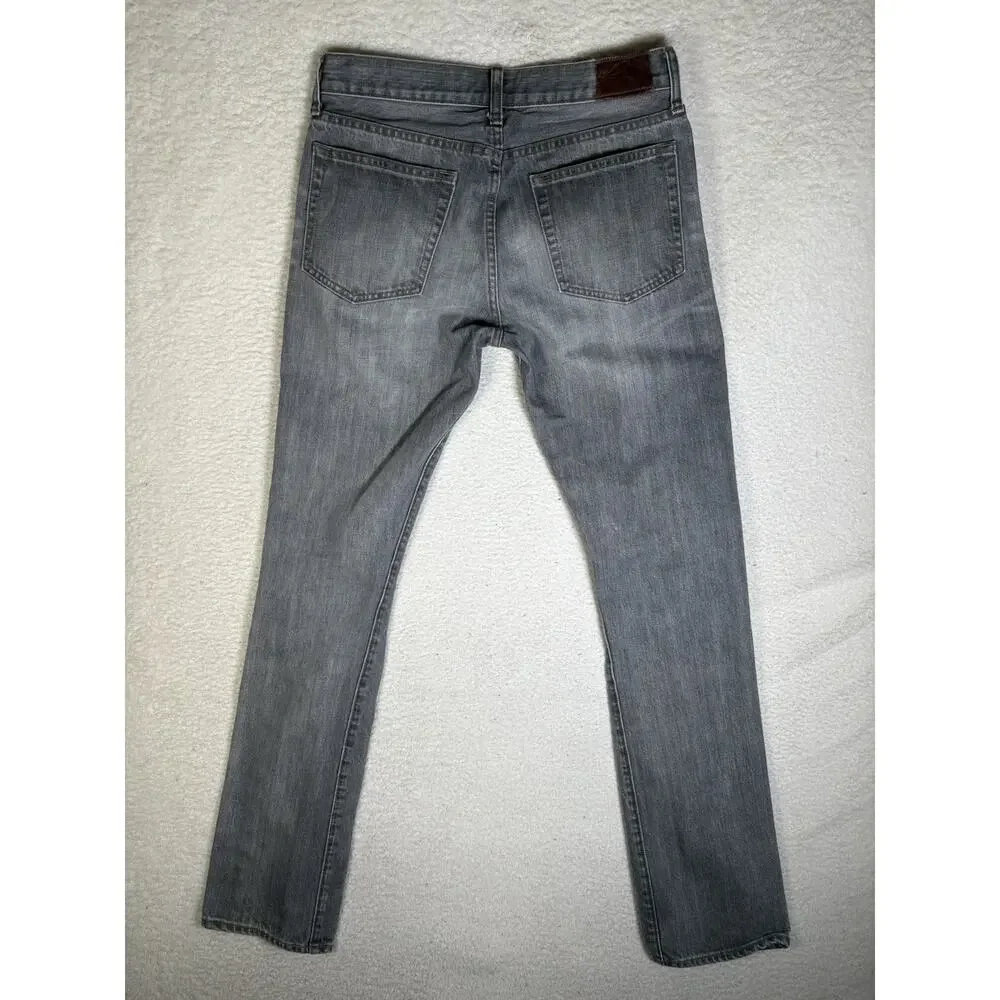 J Crew 770 Jeans Mens 30x34 Gray Kaihara Japanese Denim Slim Fit Straight Leg