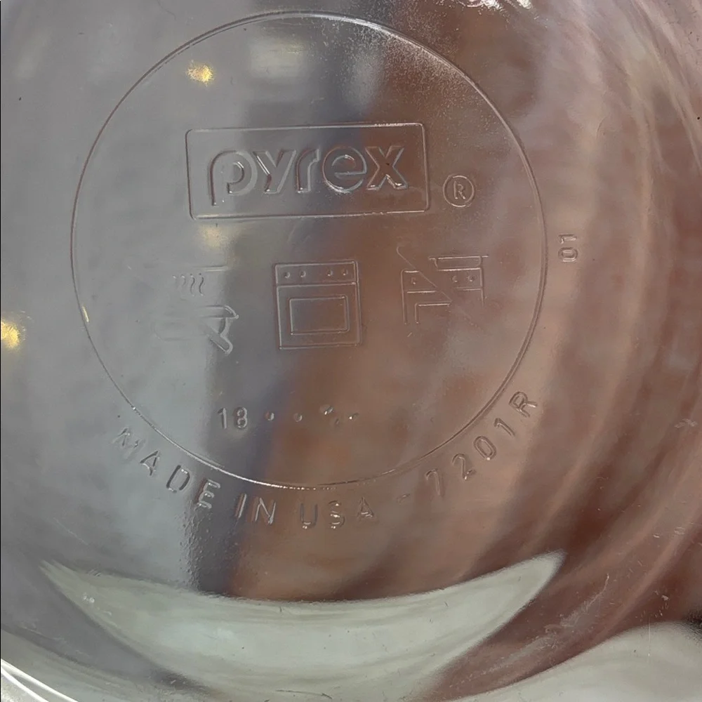Set of Pyrex Clear Glass Bowls with Light Blue Tint