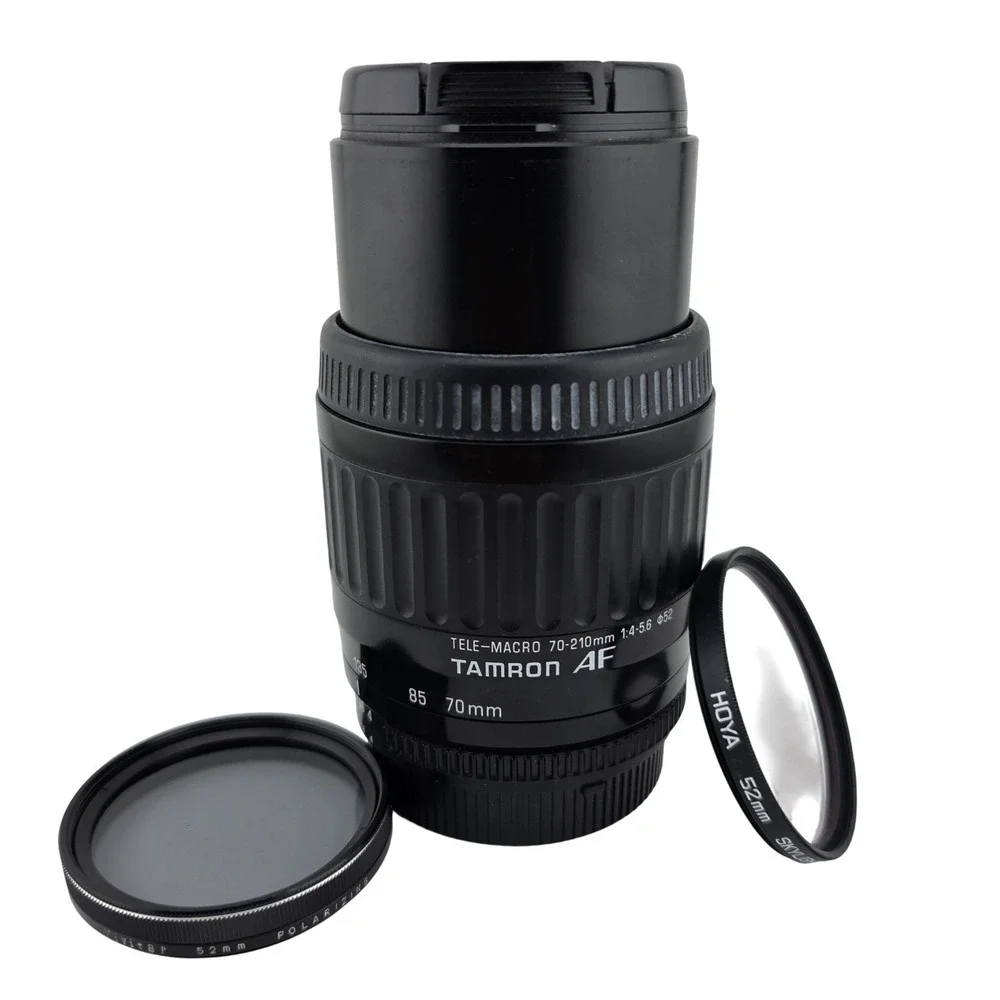 Tamron AF 70-210mm f/4-5.6 Tele-Macro Zoom + Hoya & Vivitar Filters Japan Good