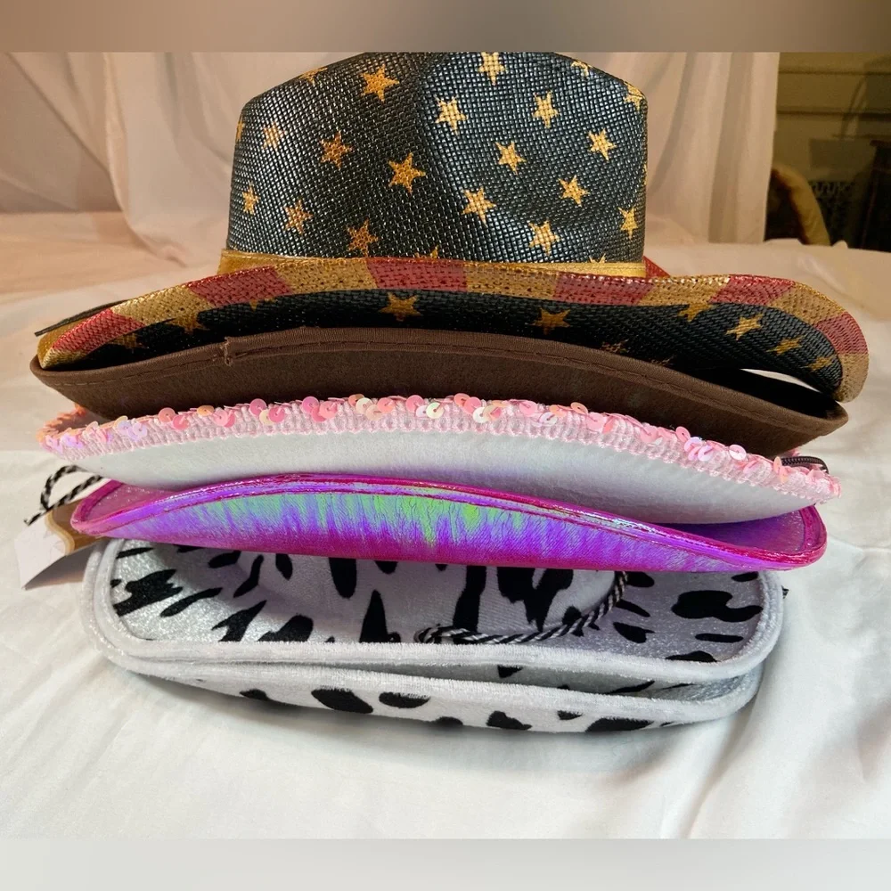 various cowboy hats