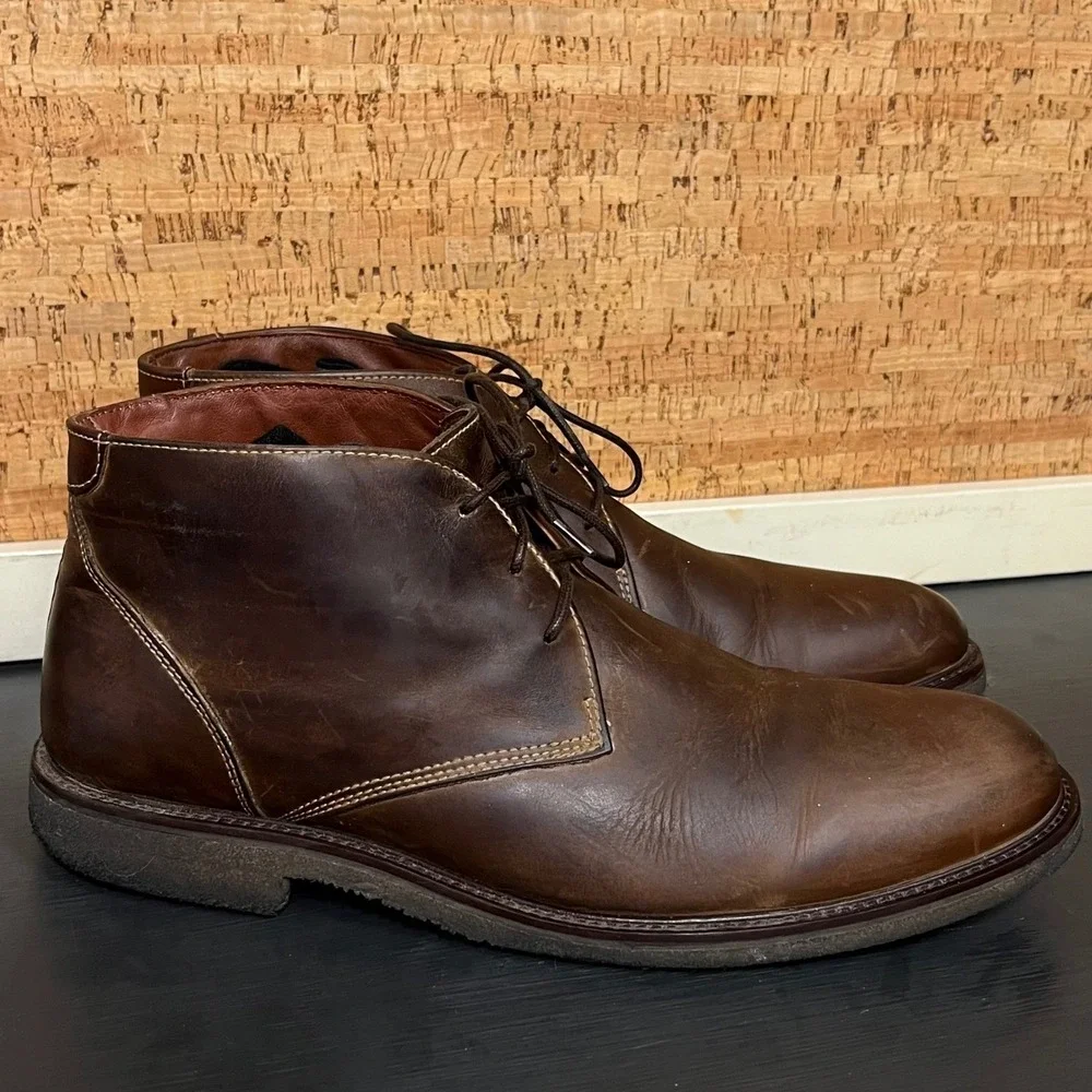 Johnston & Murphy Brown Leather Chukka Boots Men's Size‎ 10.5 Wide