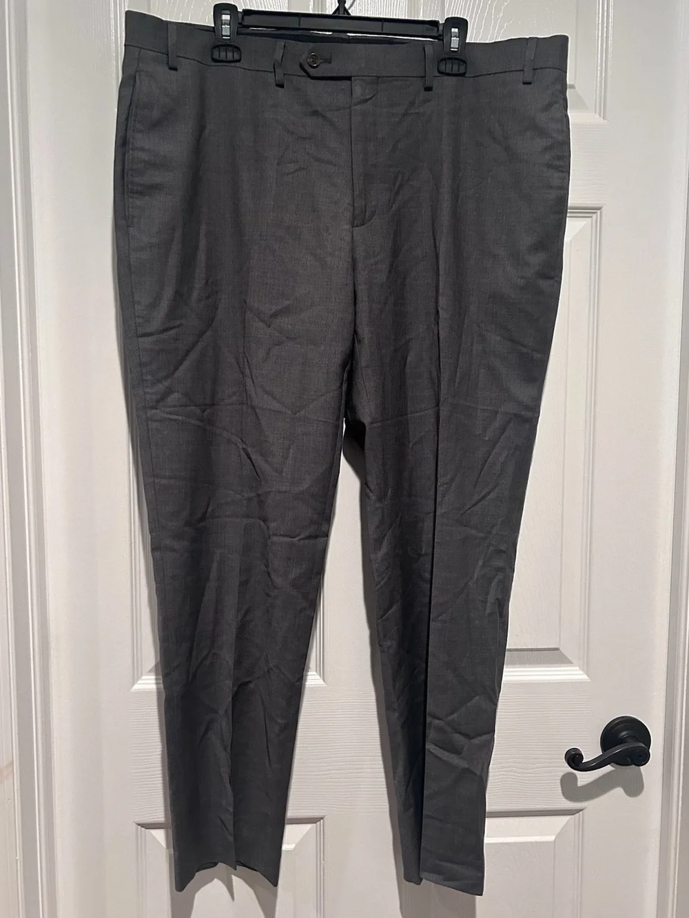 Lauren Ralph Lauren Gray Dress Pants Men 40x30 Flat Front Classic Fit Trousers