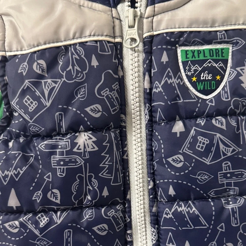Kids' Navy and Gray Puffer Vest