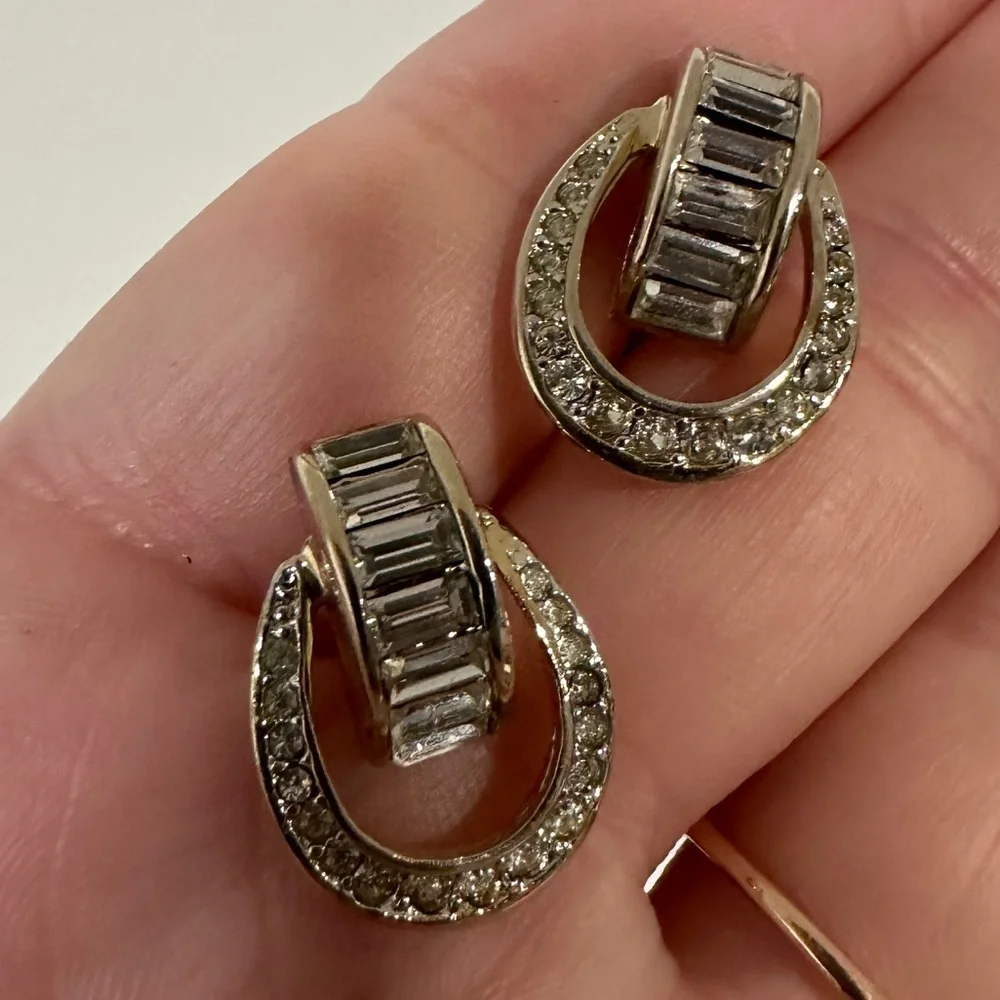 Elegant Gold and Silver tone Earrings