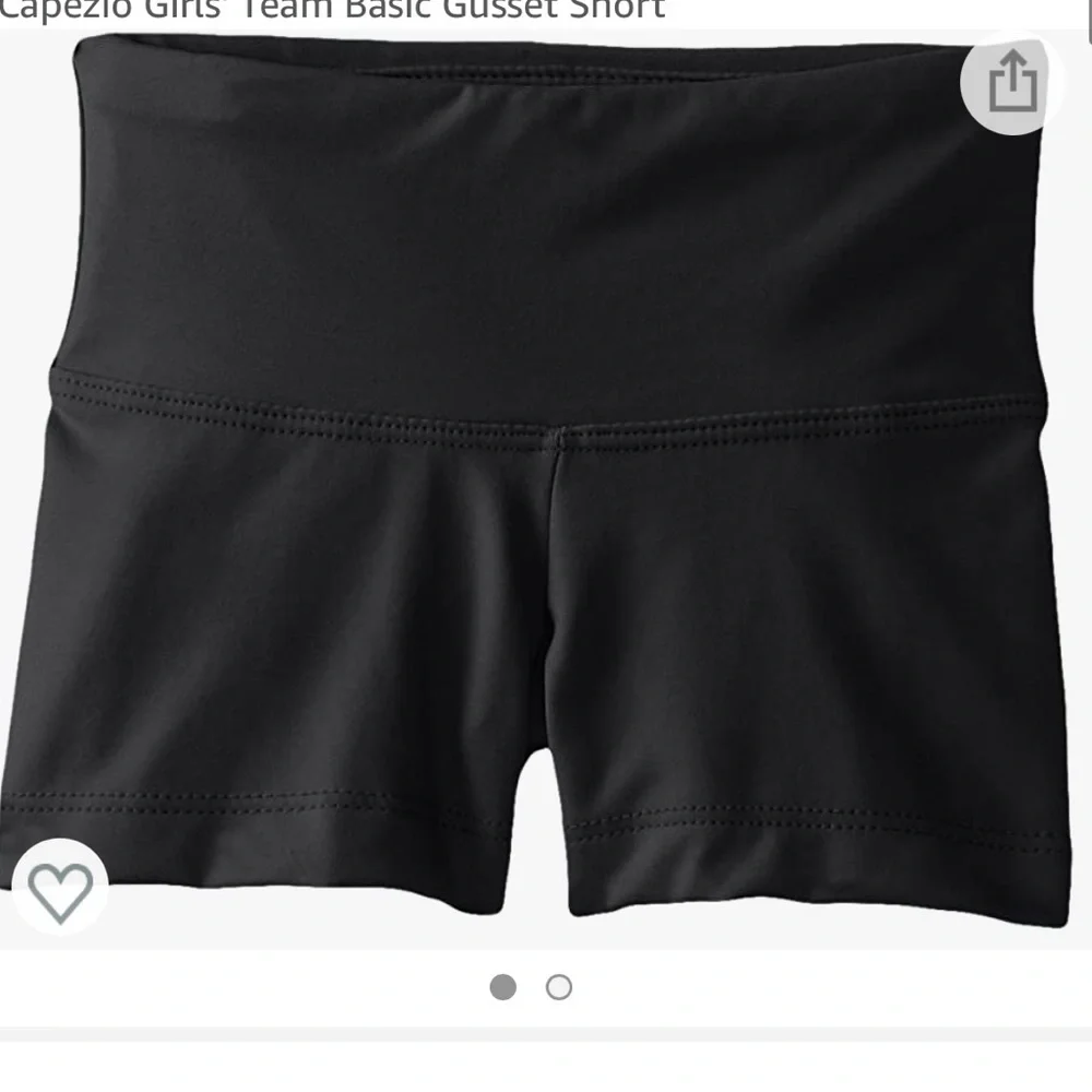 NWT size intermediate Capezio Girls' Team Basic Gusset Short