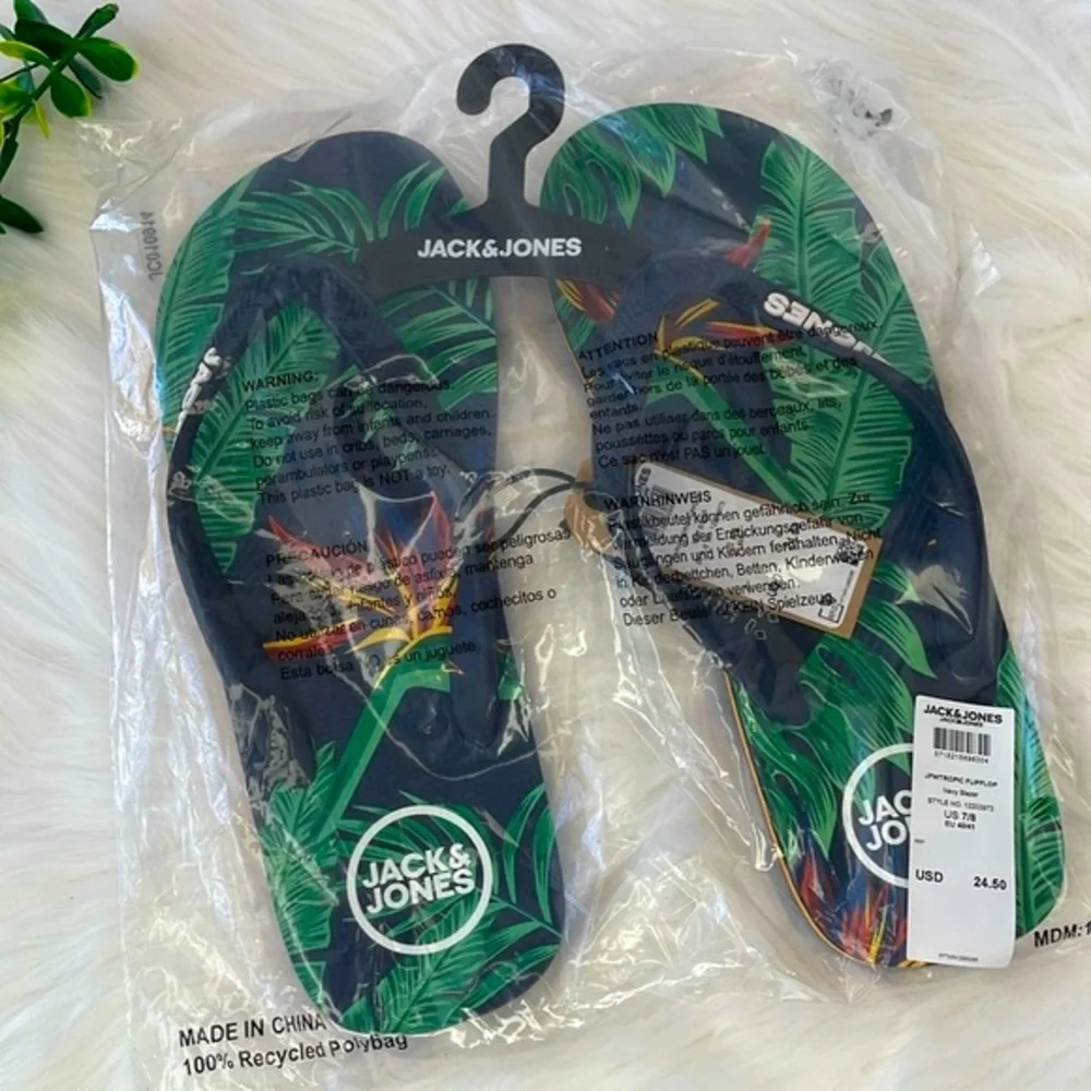 Jack & Jones “Tropic Navy Blazer” Flip Flops‎