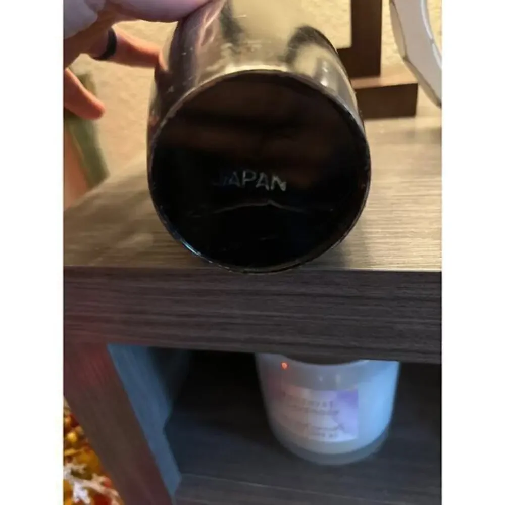 Vintage‎ Japanese gold etched metal vase